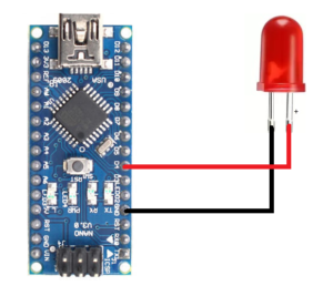 led interfacing with Arduino nano