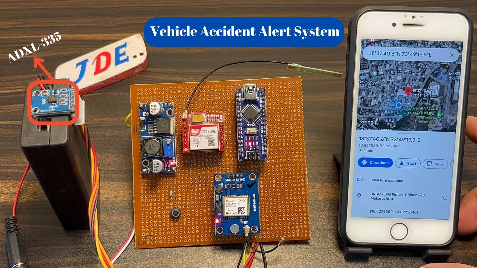 Vehicle Accident Alert System Using Accelerometer